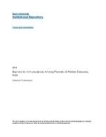 Barriers to immunizations among parents of Petites Dedunes, Haiti